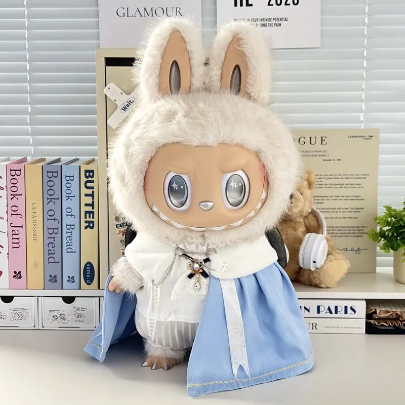 In Stock Zimomo the Leader Angel in Clouds Vinyl Doll LABUBU Cloth Dolls Clothes 58cm King'S Cloak Diamond Set Overalls Gift
