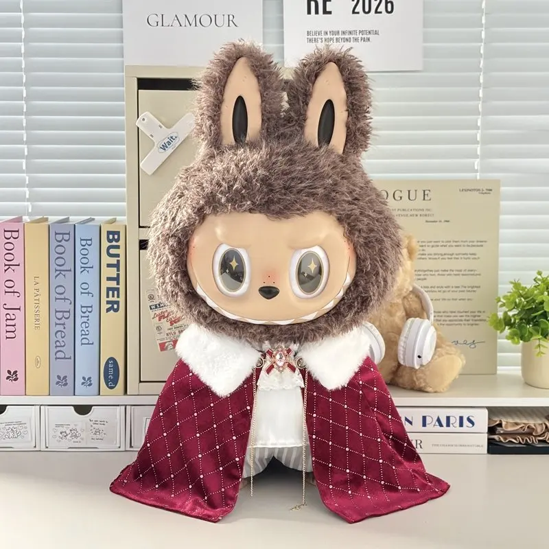 In Stock Zimomo the Leader Angel in Clouds Vinyl Doll LABUBU Cloth Dolls Clothes 58cm King'S Cloak Diamond Set Overalls Gift