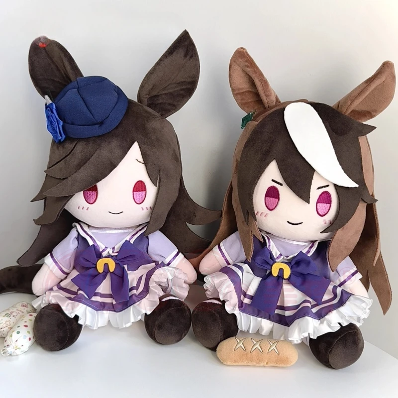 30cm Anime Attributes Tokai Teio Symboli Rudolf Kawaii Cosplay Cotton Doll Body Cartoon DIY Soft Plushies Toy Figures Fans Gift