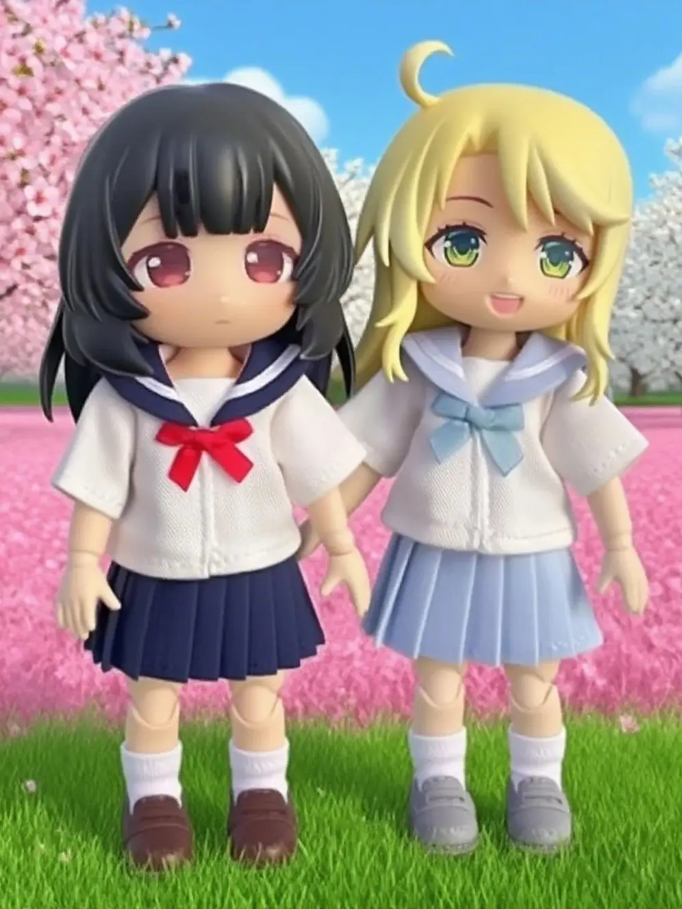 OB11 Doll Uniform Tie Shirt JK Pleated Skirt Clothes School Uniform, Student Set JK Uniform For 12 Points BJD Clothing 1/12