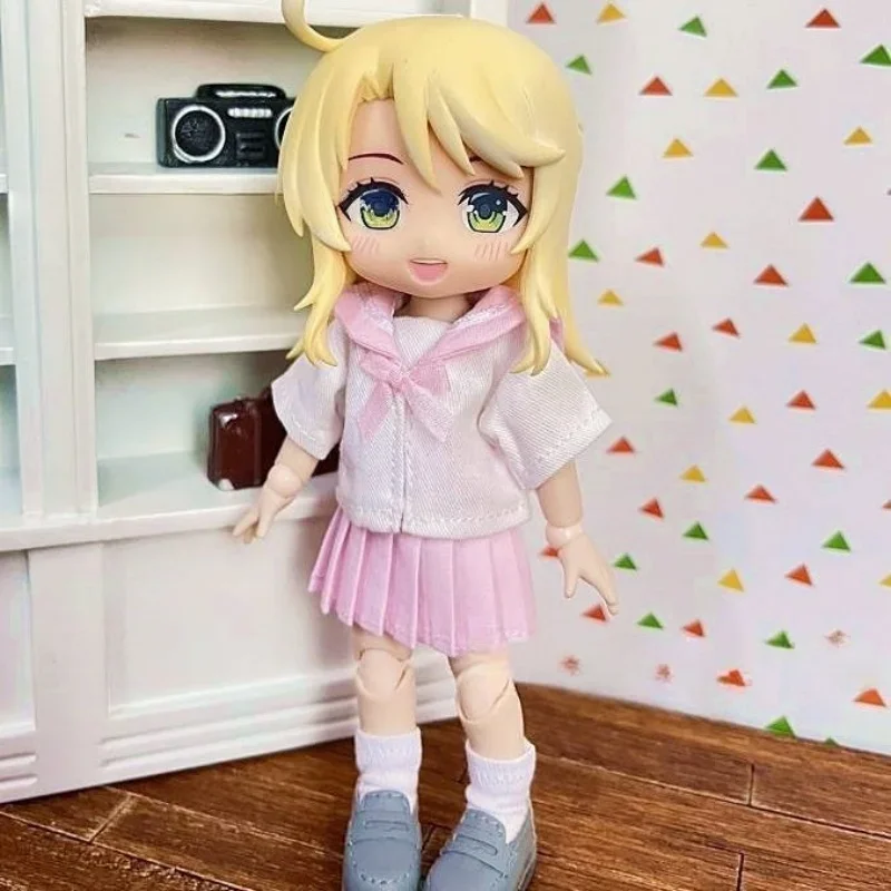 OB11 Doll Uniform Tie Shirt JK Pleated Skirt Clothes School Uniform, Student Set JK Uniform For 12 Points BJD Clothing 1/12