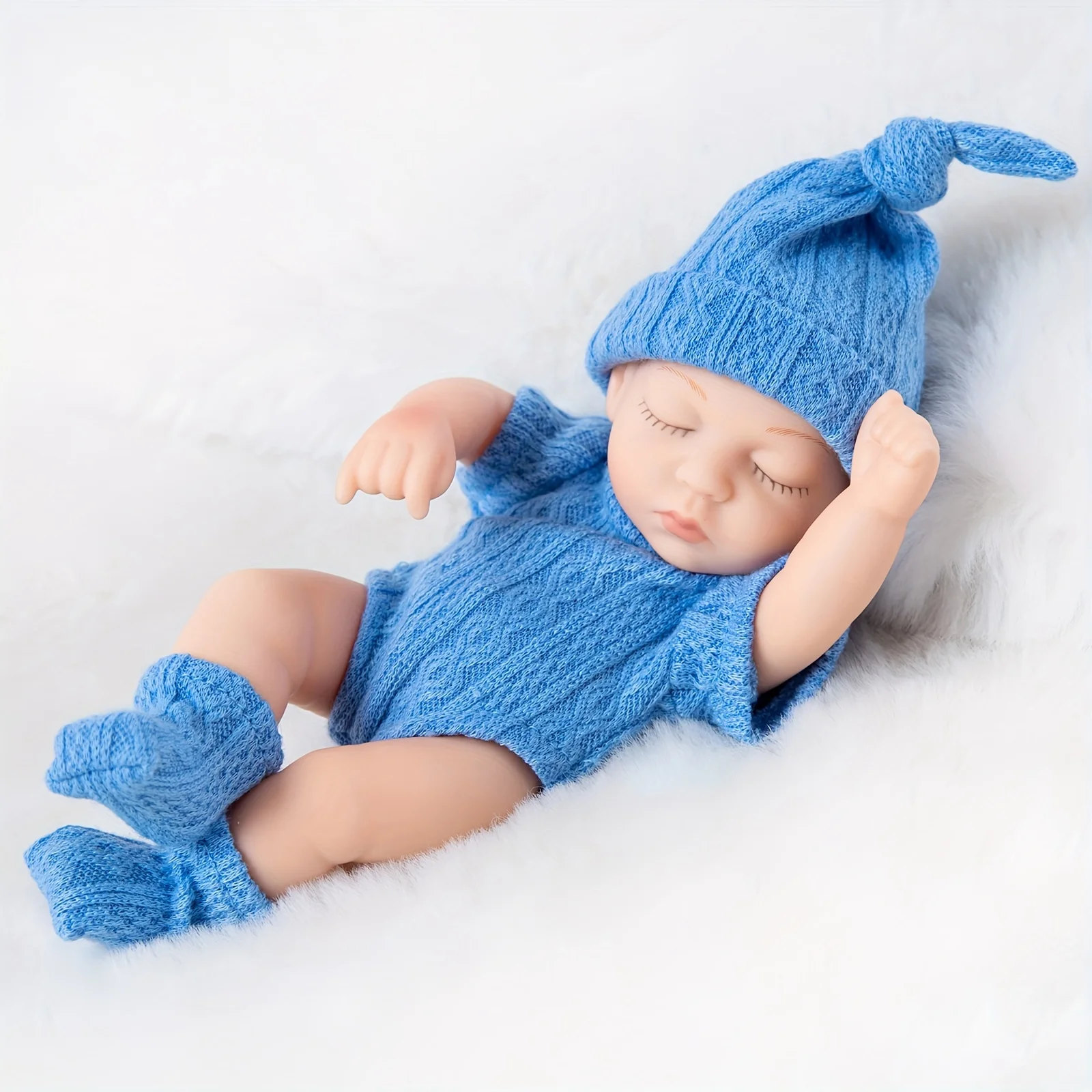 Mini 7 Inch Reborn Doll Sleeping Baby Doll 19cm Born Dolls Baby Toys ,The Best Gift for Girls.
