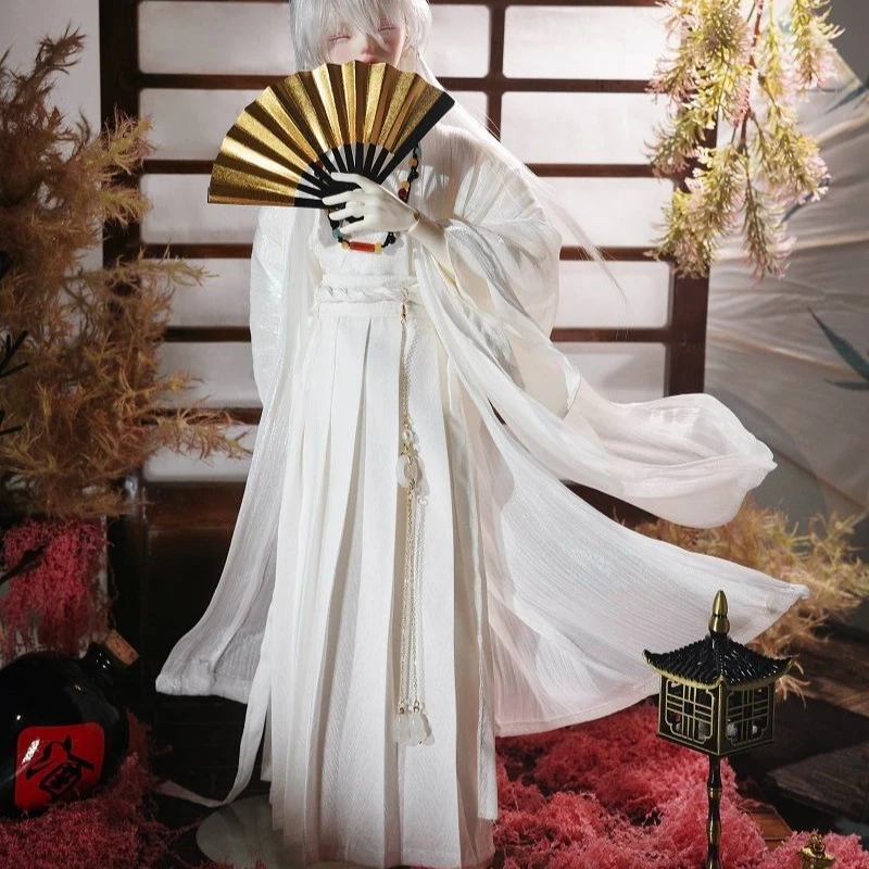 New 1/4 Doll's Clothes Suit for 45cm Bjd Doll Ancient China Hanfu Set Dress Up Toys Play House Gift Doll Accessories, No Doll