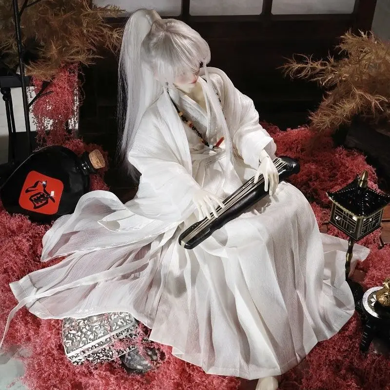 New 1/4 Doll's Clothes Suit for 45cm Bjd Doll Ancient China Hanfu Set Dress Up Toys Play House Gift Doll Accessories, No Doll