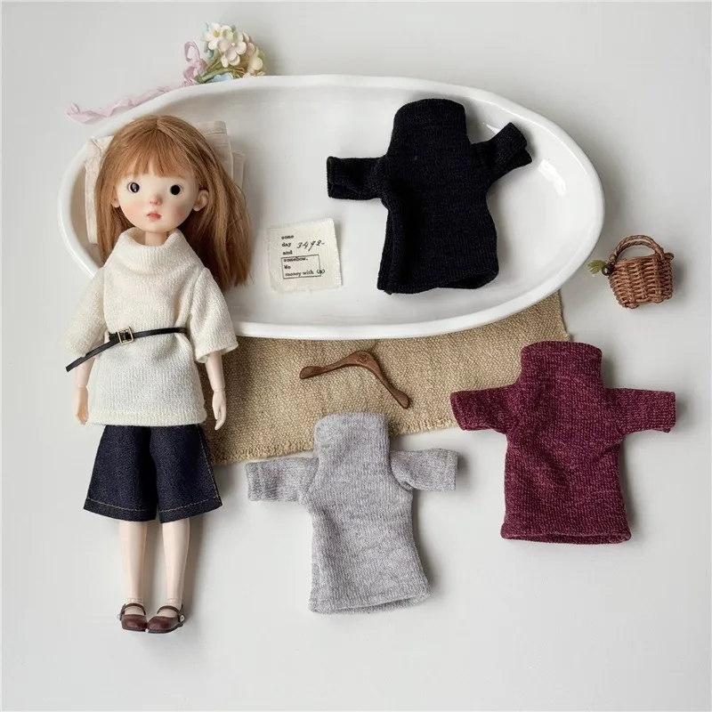 For Blythe Doll Clothing Turtleneck Sweater Jeans Set Pleated Dress Jk Skirt Outfit Clothes OB24 OB22 1/6 Long Leg HelloKitty