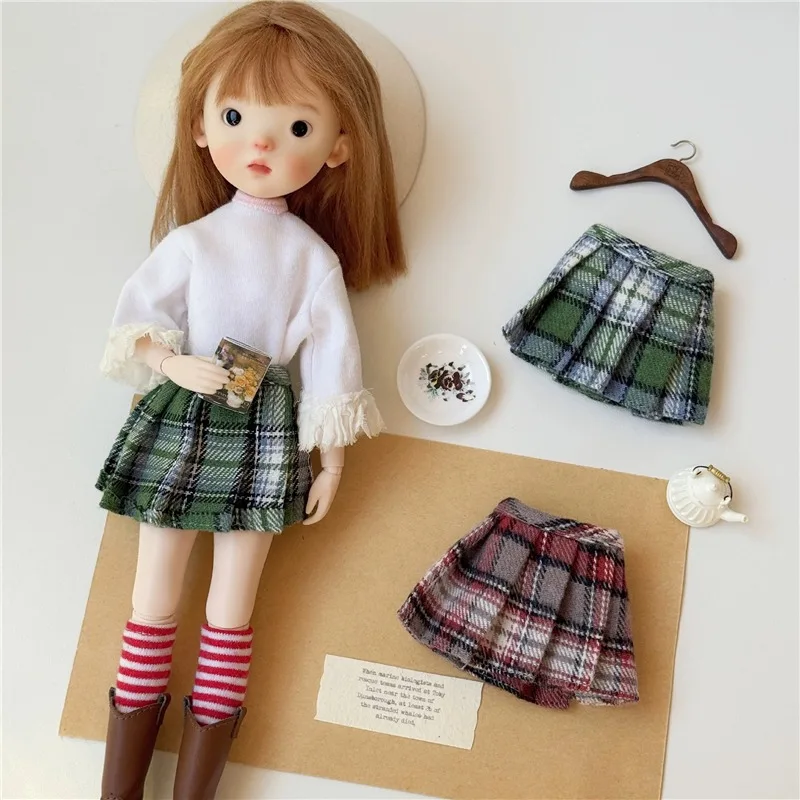 For Blythe Doll Clothing Turtleneck Sweater Jeans Set Pleated Dress Jk Skirt Outfit Clothes OB24 OB22 1/6 Long Leg HelloKitty