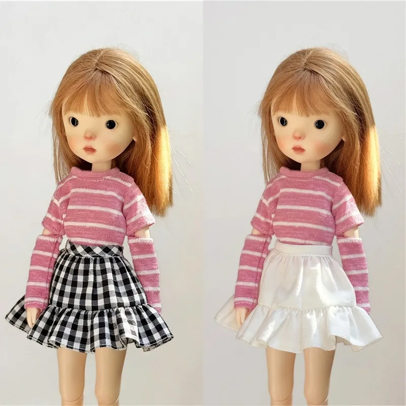 For Blythe Doll Clothing Turtleneck Sweater Jeans Set Pleated Dress Jk Skirt Outfit Clothes OB24 OB22 1/6 Long Leg HelloKitty