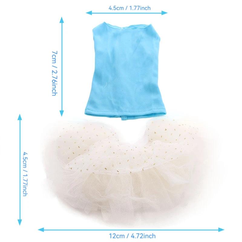Handmade Dance veil skirt For 18 Inch American Doll Girl Toy 43 cm Baby New Clothes Acessories Nenuco Our Generation