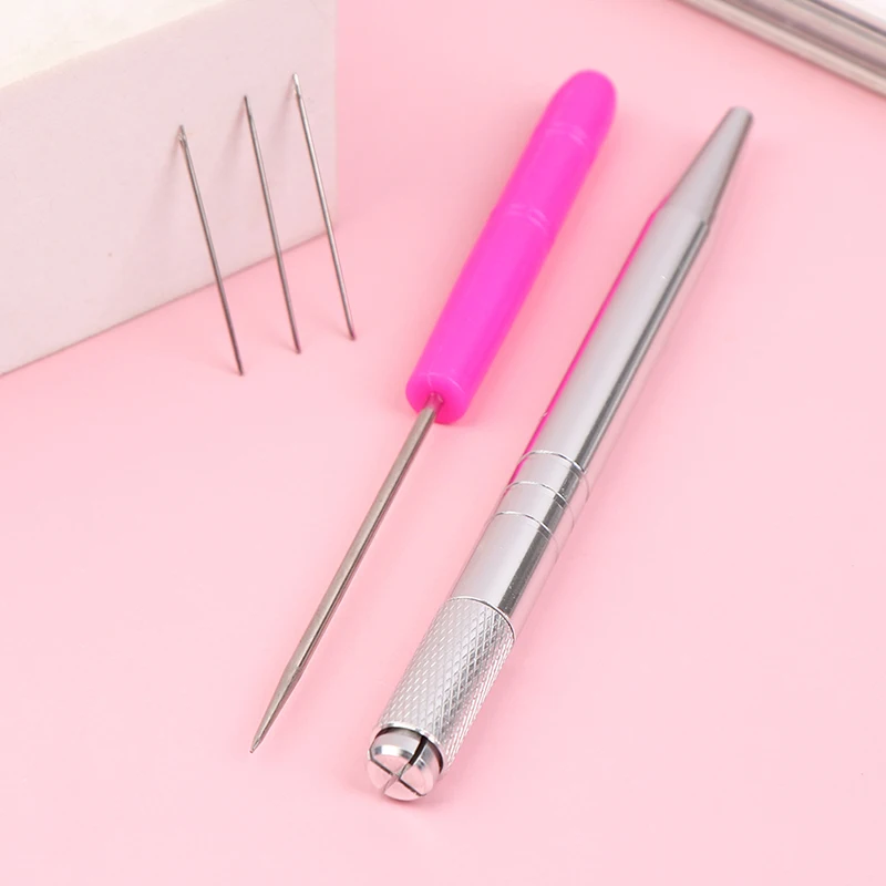 0.8mm DIY Doll Hair Reroot Needle Kit Repaint Baby Head Reborn Hair Rooting Tools Wig Making Supplies