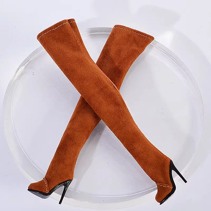 Doll Shoes Parts 1/6 Supermodel Doll Fashion Versatile Knee-High Boots Senior Sense Tassel Boots For FR2 Babi Royalty Obitsu