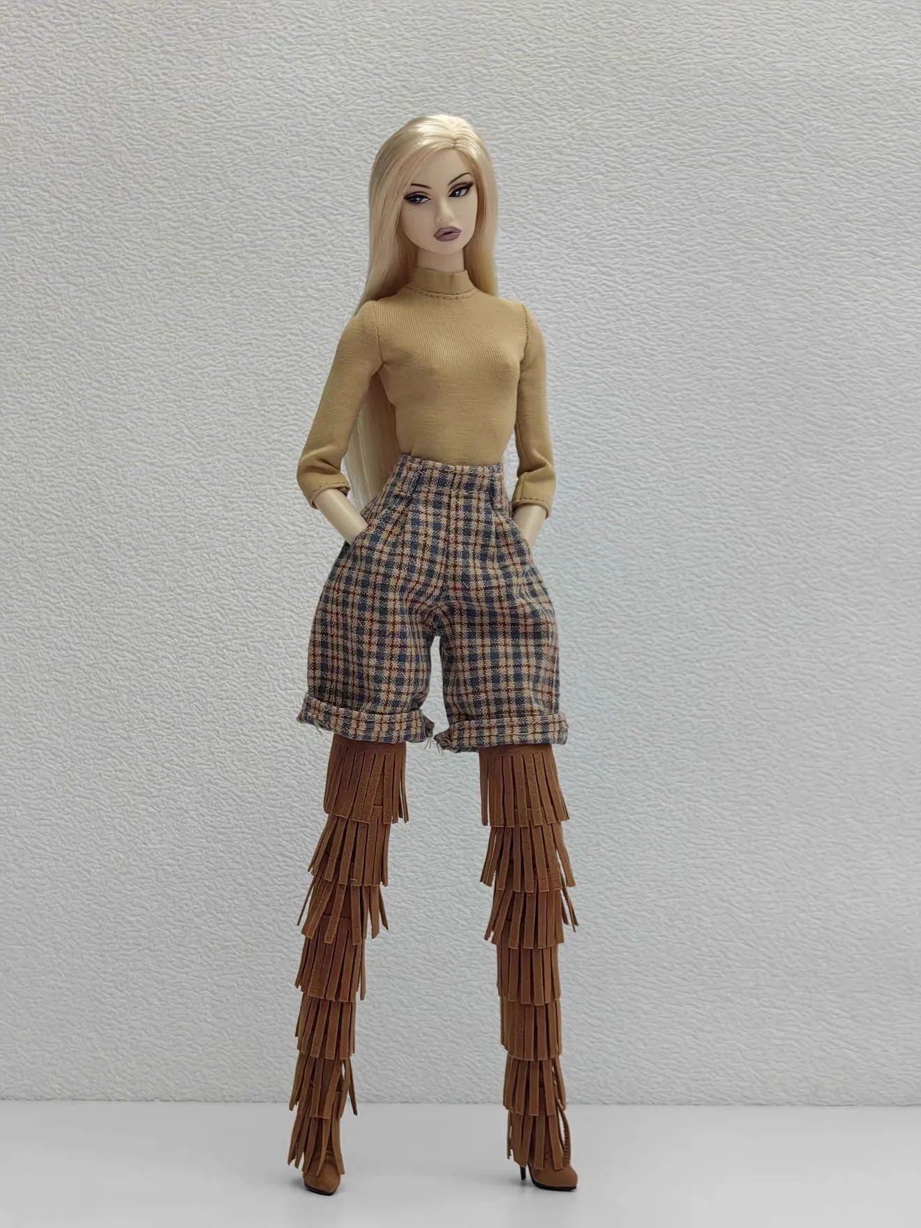 Doll Shoes Parts 1/6 Supermodel Doll Fashion Versatile Knee-High Boots Senior Sense Tassel Boots For FR2 Babi Royalty Obitsu