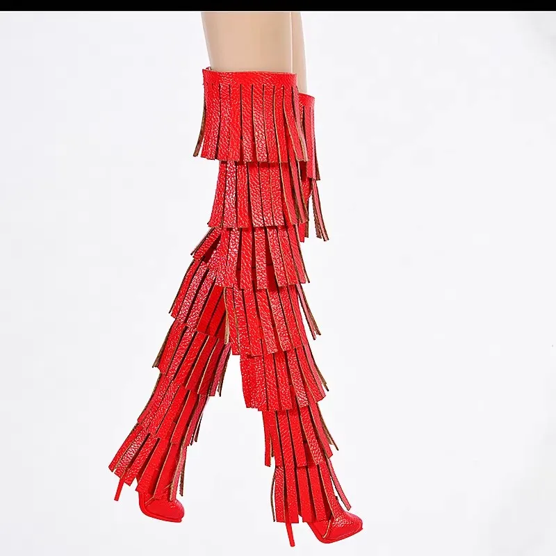 Doll Shoes Parts 1/6 Supermodel Doll Fashion Versatile Knee-High Boots Senior Sense Tassel Boots For FR2 Babi Royalty Obitsu