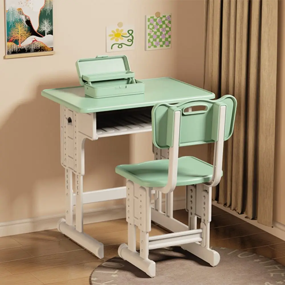 Simulated Dollhouse Desks Chairs Furniture Model Writing Study Miniature School Desks Classroom Decor Play House Desk Model Toy