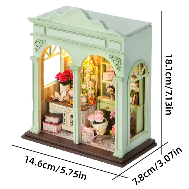 DIY Miniature Dollhouse Cake Shop 3D Wooden Puzzle Mini House Kit Handmade Mini Bakery Model Perfect Birthday Gift