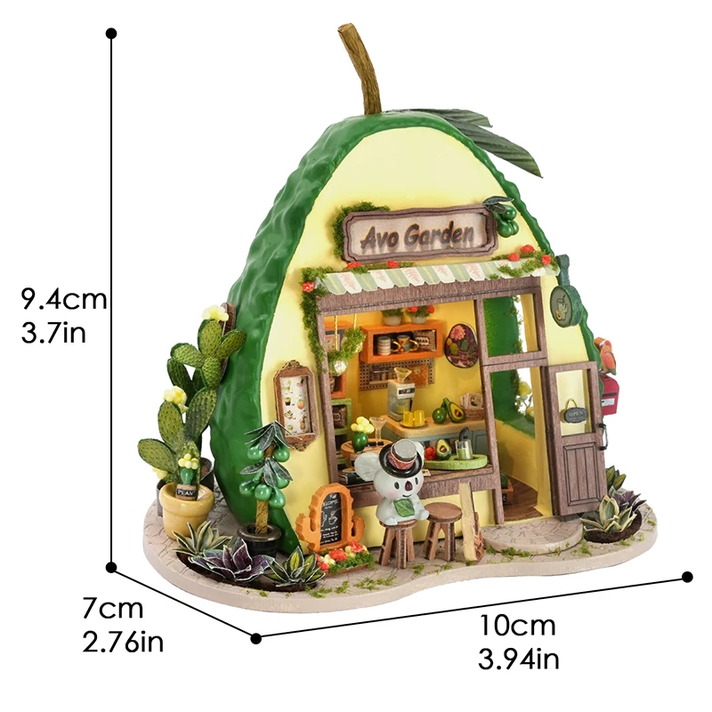 DIY Miniature Dollhouse Cake Shop 3D Wooden Puzzle Mini House Kit Handmade Mini Bakery Model Perfect Birthday Gift