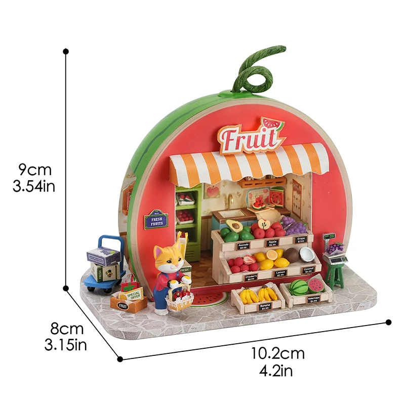 DIY Miniature Dollhouse Cake Shop 3D Wooden Puzzle Mini House Kit Handmade Mini Bakery Model Perfect Birthday Gift