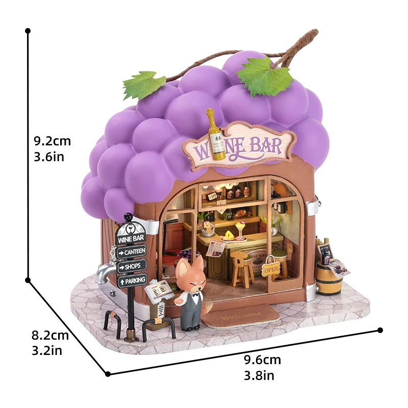 DIY Miniature Dollhouse Cake Shop 3D Wooden Puzzle Mini House Kit Handmade Mini Bakery Model Perfect Birthday Gift