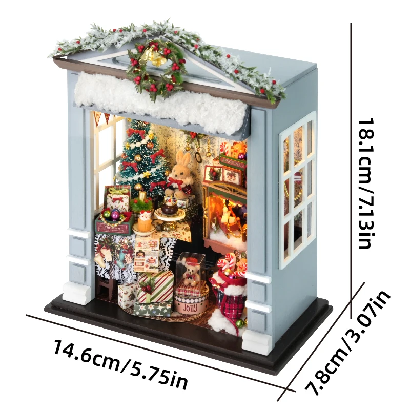 DIY Miniature Dollhouse Cake Shop 3D Wooden Puzzle Mini House Kit Handmade Mini Bakery Model Perfect Birthday Gift