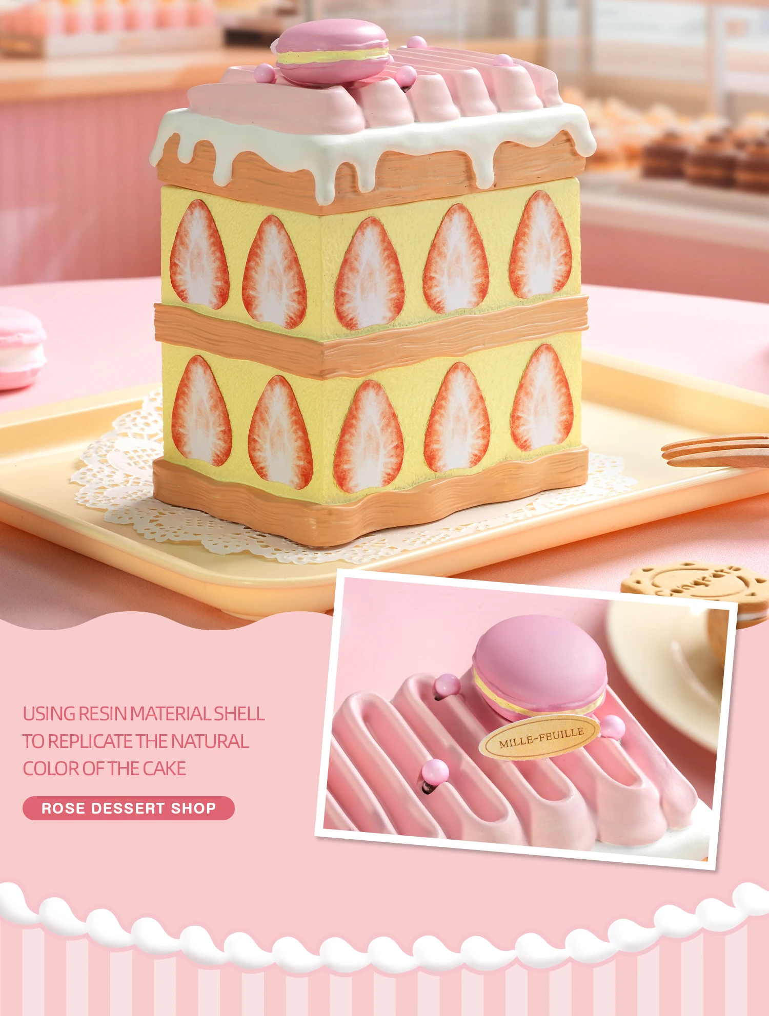 DIY Miniature Dollhouse Cake Shop 3D Wooden Puzzle Mini House Kit Handmade Mini Bakery Model Perfect Birthday Gift