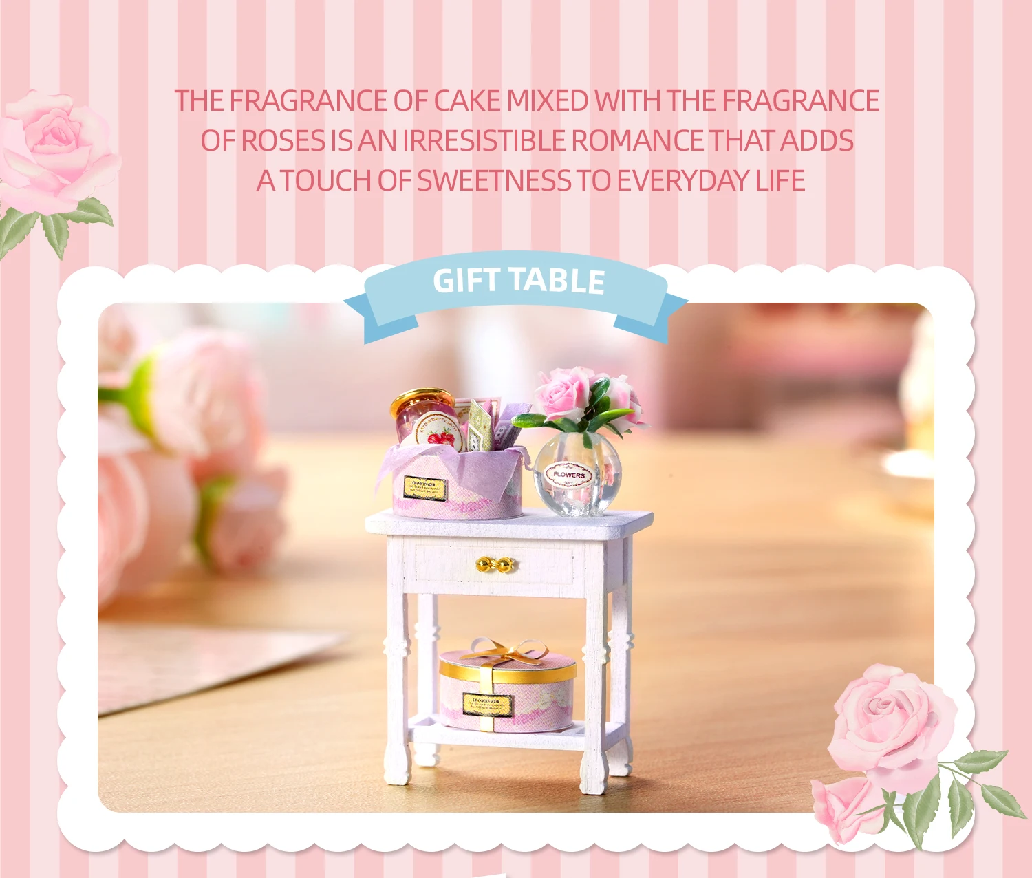 DIY Miniature Dollhouse Cake Shop 3D Wooden Puzzle Mini House Kit Handmade Mini Bakery Model Perfect Birthday Gift