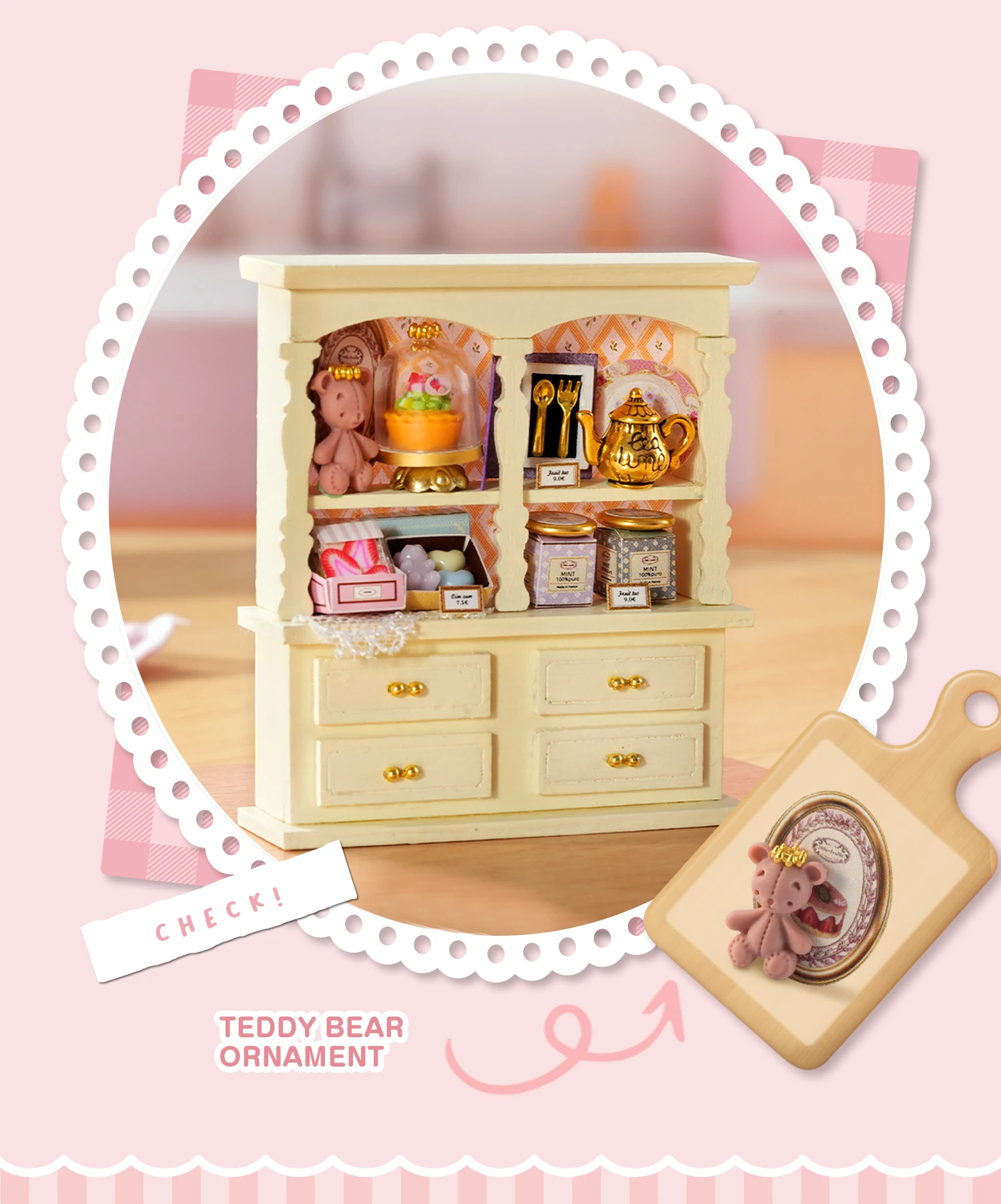 DIY Miniature Dollhouse Cake Shop 3D Wooden Puzzle Mini House Kit Handmade Mini Bakery Model Perfect Birthday Gift