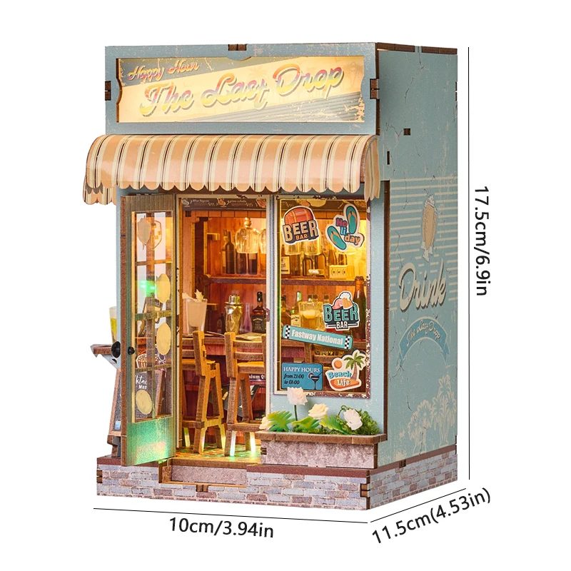 DIY Miniature Dollhouse Cake Shop 3D Wooden Puzzle Mini House Kit Handmade Mini Bakery Model Perfect Birthday Gift