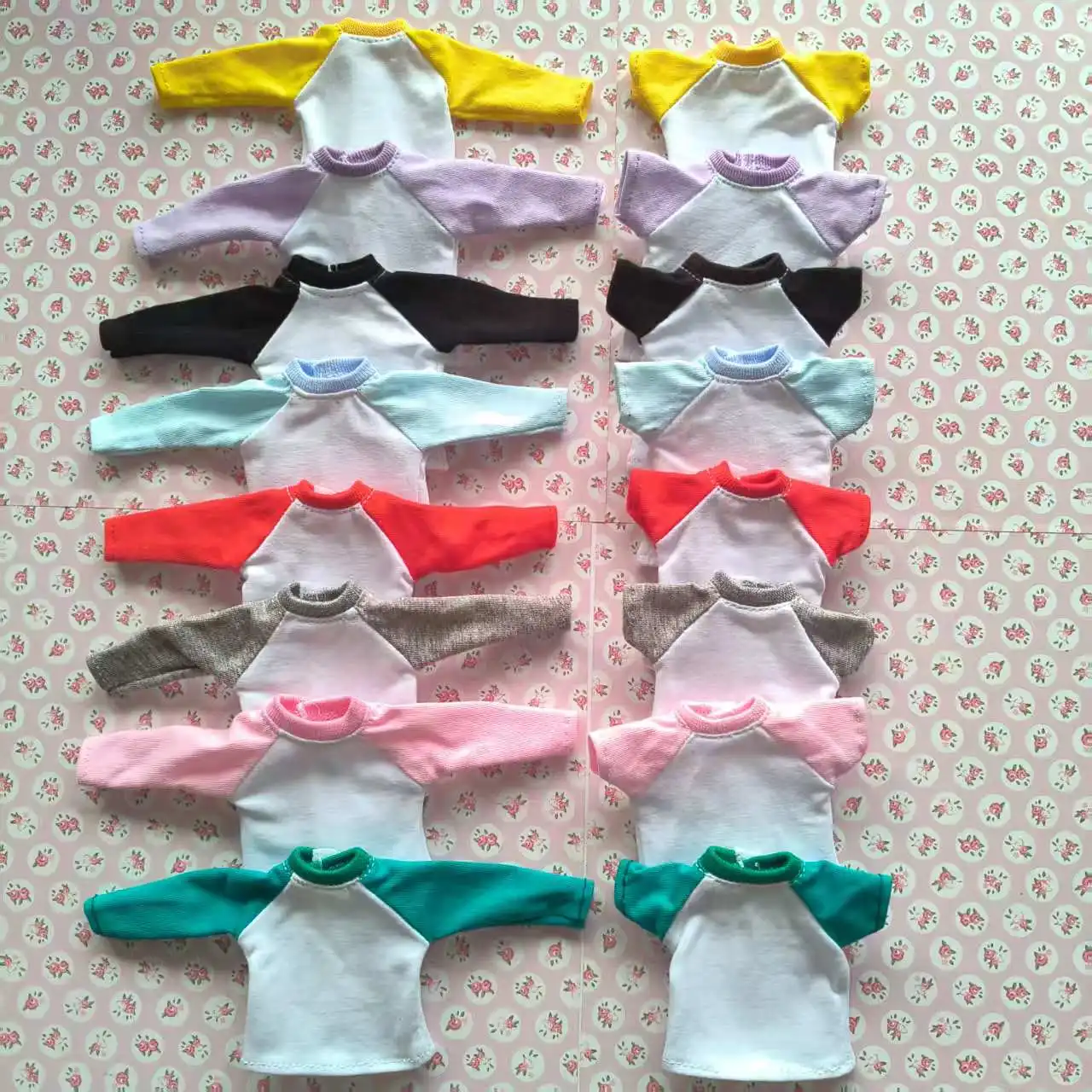 NEW 1/6 Blyth Clothes Long Sleeved+Short Sleeved T-Shirt Cute Base Shirt Clothes for Momoko, Obistu, Licca 1/6 Dolls Accessories