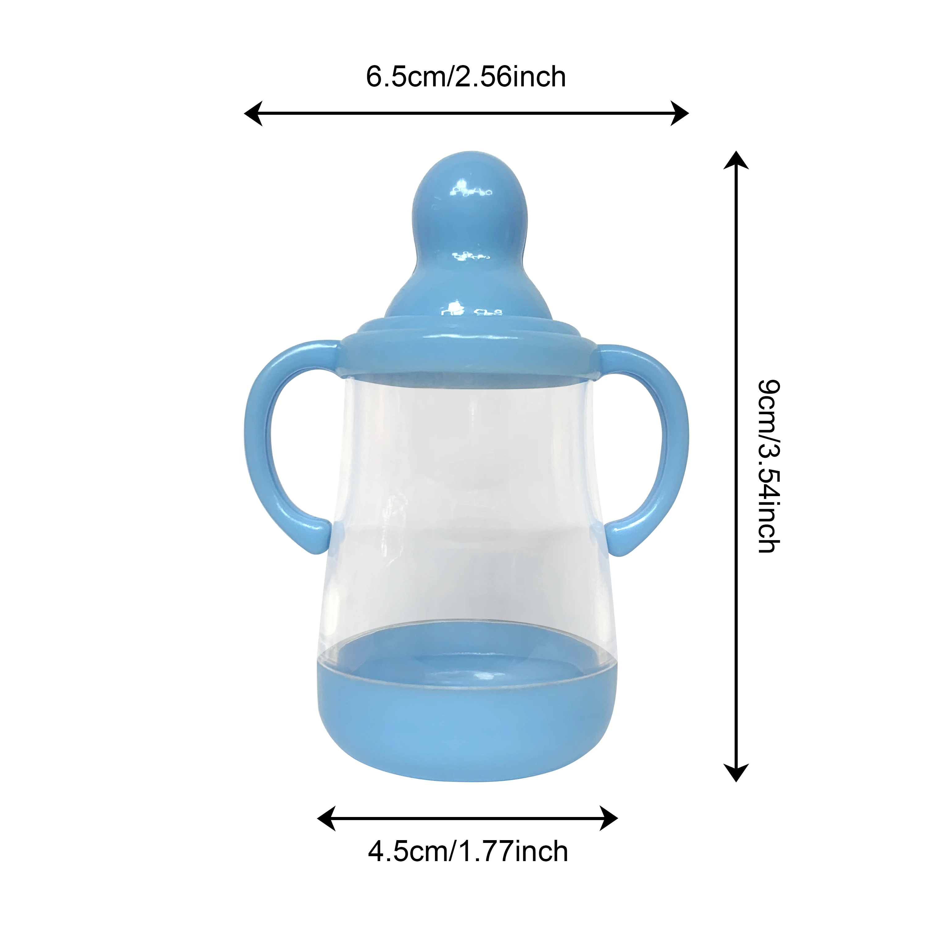 2 Styles Pink&Blue Cuddly Mini Bottle & Pacifier for Silicone Bebe Reborn Dolls High Quality Set Perfect For Doll Gifts