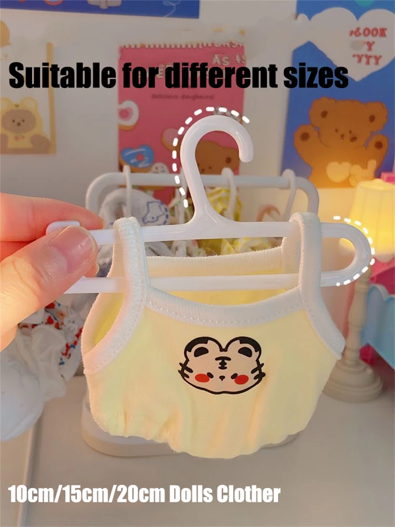 Suit 10-20cm Cotton Doll BJD Doll Outfit Clothes Hanger For Labubu Doll Clothing Hanger Support Rack Set Dollhouse Accessories
