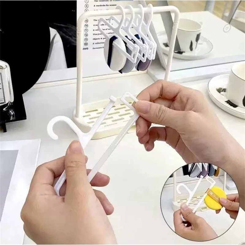 Suit 10-20cm Cotton Doll BJD Doll Outfit Clothes Hanger For Labubu Doll Clothing Hanger Support Rack Set Dollhouse Accessories