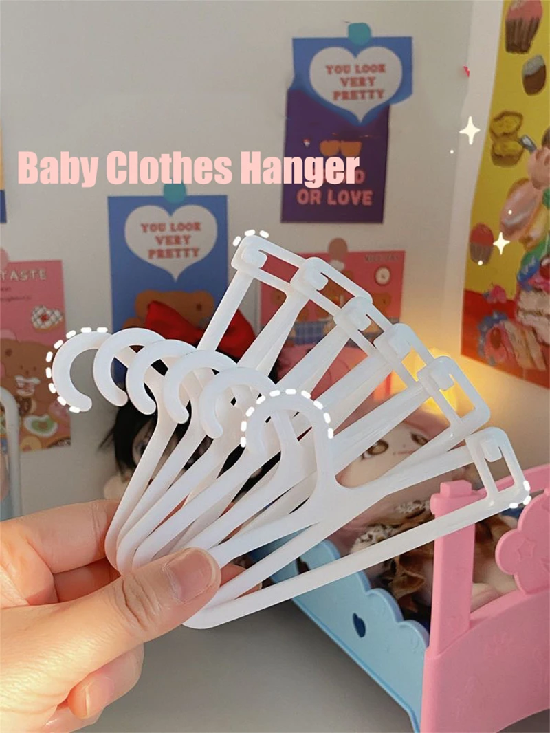 Suit 10-20cm Cotton Doll BJD Doll Outfit Clothes Hanger For Labubu Doll Clothing Hanger Support Rack Set Dollhouse Accessories