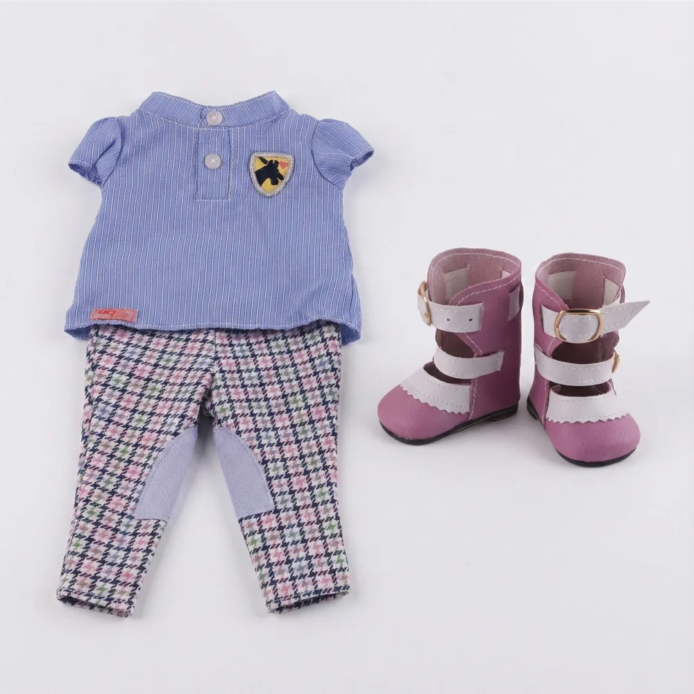 Horse riding suit Suit Doll Clothes Shoes Accessories For 43 cm ,18 Inch Girl Of American Doll Good Gift