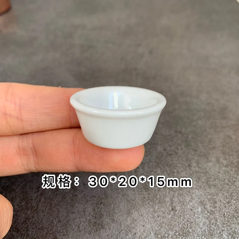 1:12 Dollhouse Miniatures Items Mini Glass Bowl/Plate Miniature Food Play Scene Decoration Model Kitchen Furniture Accessories