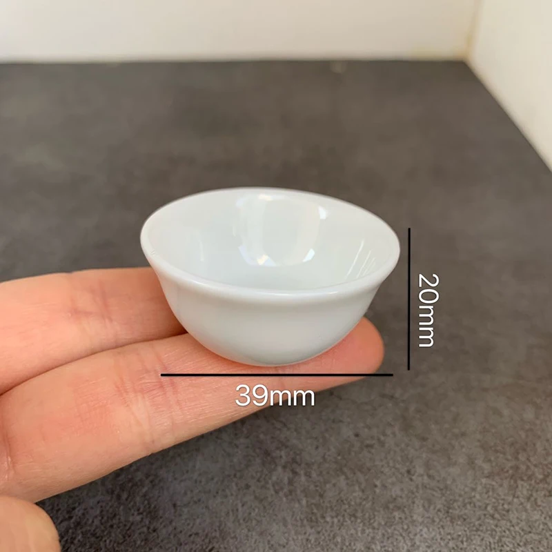 1:12 Dollhouse Miniatures Items Mini Glass Bowl/Plate Miniature Food Play Scene Decoration Model Kitchen Furniture Accessories