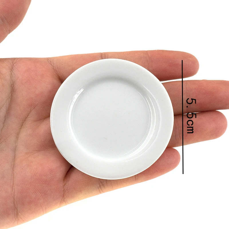 1:12 Dollhouse Miniatures Items Mini Glass Bowl/Plate Miniature Food Play Scene Decoration Model Kitchen Furniture Accessories