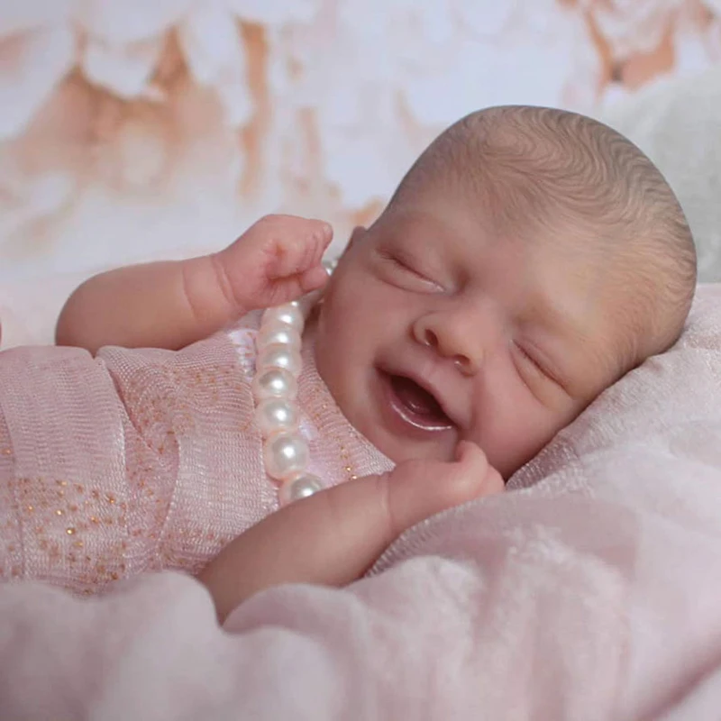 10inch Salia Sleeping Reborn Doll Kit with Signature Unfinished Unpainted Lifelike Mini Blank DIY Doll Parts With Cloth Body
