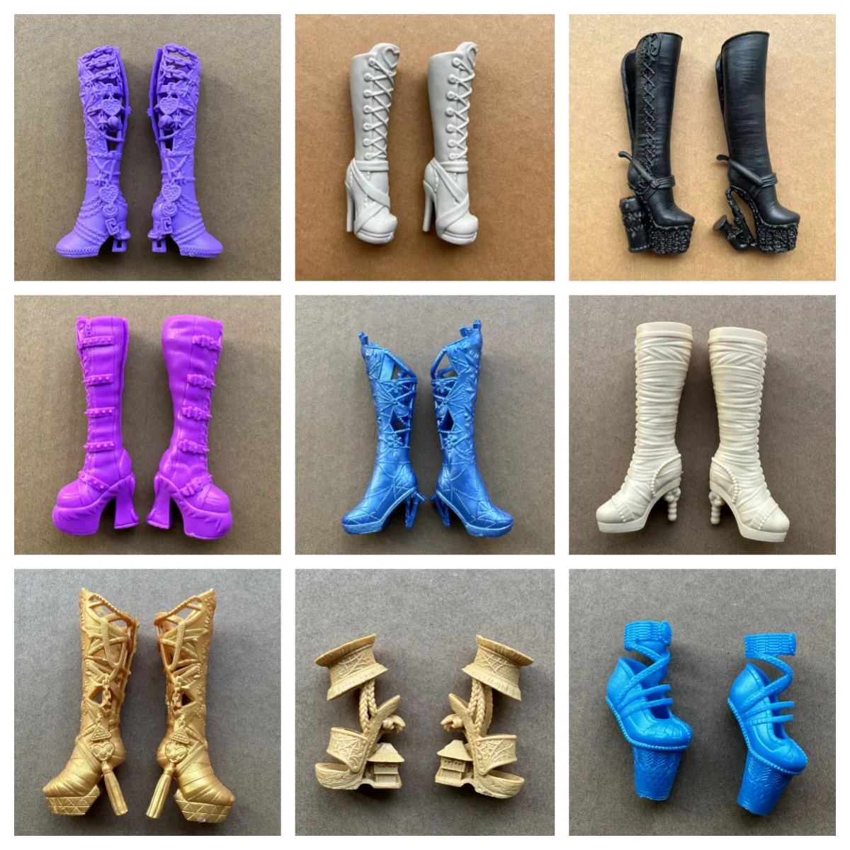 Colorful 1/6 Monster Doll Shoes Boots Sandals DIY Dressing Accessories Original Decor Personality Toy Parts for 12'' Dolls