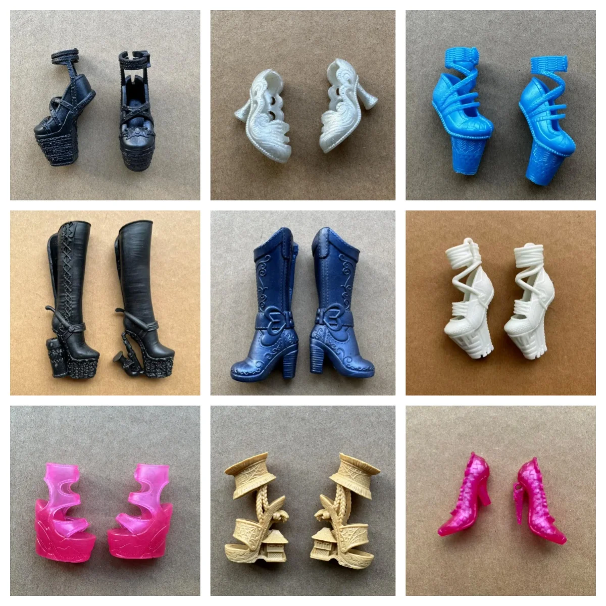 Colorful 1/6 Monster Doll Shoes Boots Sandals DIY Dressing Accessories Original Decor Personality Toy Parts for 12'' Dolls