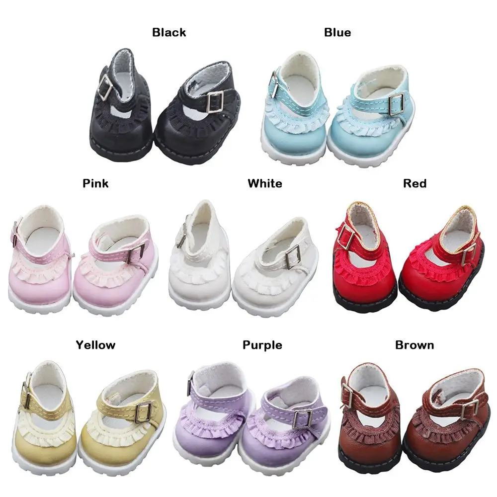 New 3.8*2.3cm Doll Shoes Hand-made Shoes Multiple Styles DIY lace Shoes Replacement Dolls Accessories for for V1 V2 Doll