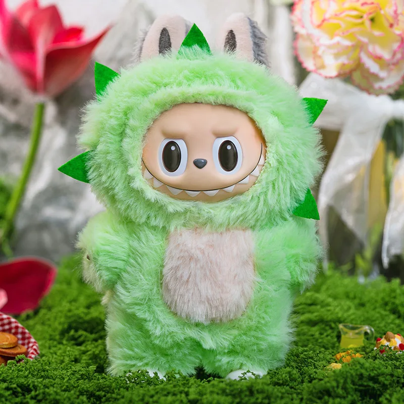 15/17cm 1st 2nd 3rd Generation Labubu Dolls With Various Cute Animal Shaped Outfits Including Shark Rabbit Chick Little Dinosaur