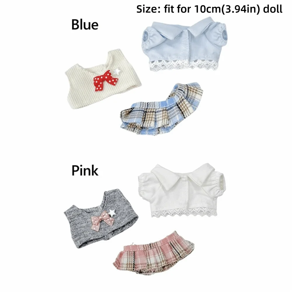 Creative 10cm Clothes Changing Dress Game Playing House Blouse Skirt Vest Suit Cosplay Photo Prop Student Uniform Gift