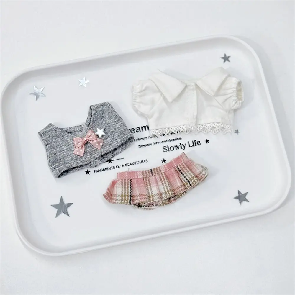Creative 10cm Clothes Changing Dress Game Playing House Blouse Skirt Vest Suit Cosplay Photo Prop Student Uniform Gift