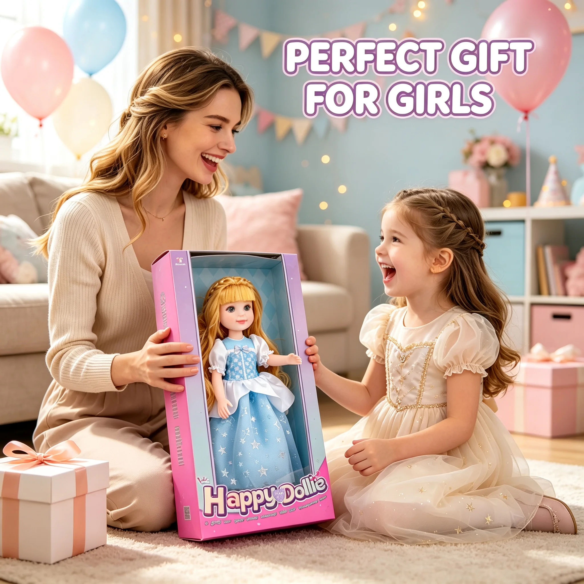1Pc Soft Vinyl Princess Doll Gift Box with Outfits, cute dress-up figure, gentle pretend play birthday & holiday gift for girls