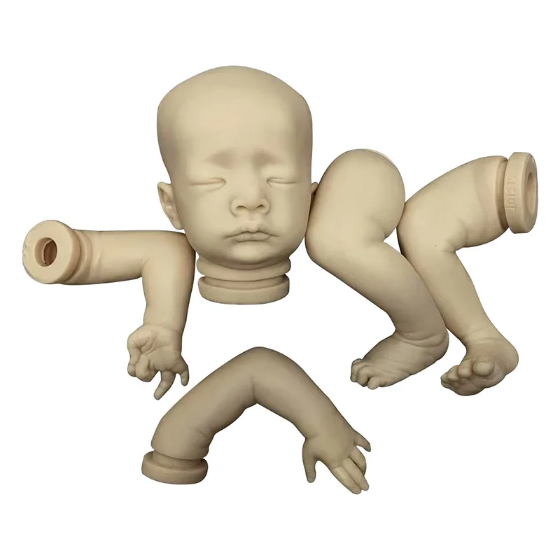 NPK 20inch Reborn Mika Unfinished Unpainted Kit Fresh Color Newborn Doll DIY Parts with Cloth Body