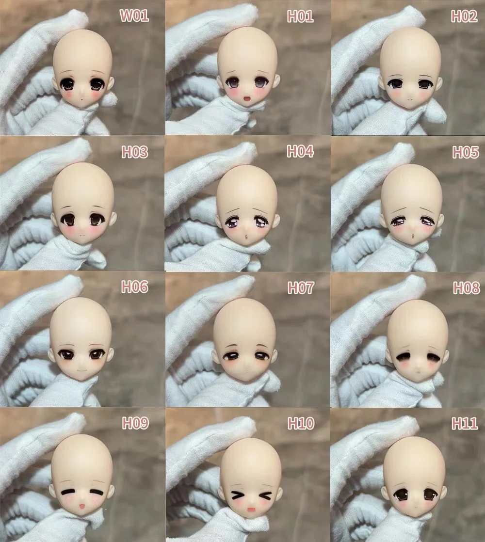 In Stock New BJD Doll Tiny Special 1/6 OB22 Removable Makeup Head Toy Gift Beautiful Face Girl High-Quality Only Head No Body
