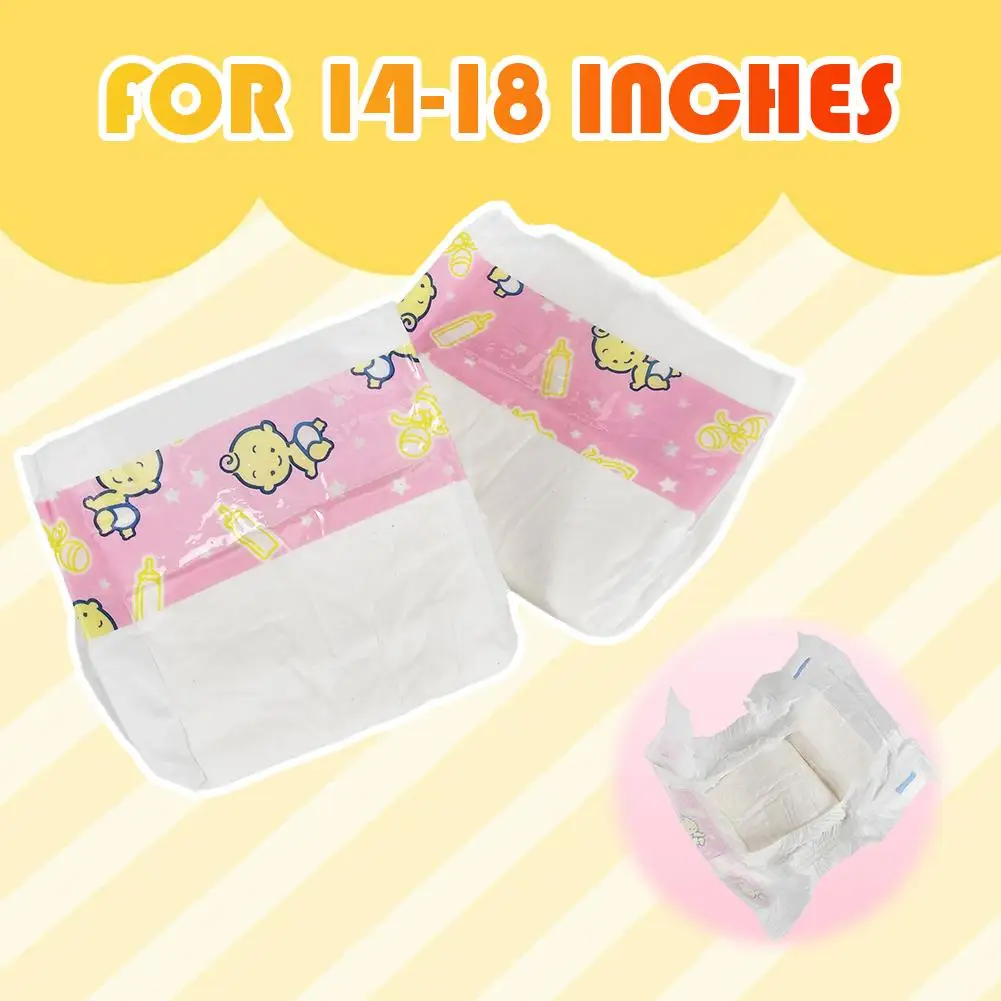 10pcs Diapers Baby Dolls Play House Diapers For 14-18 Inch Bebe Doll Accessories Toy Child Toy Gift Baby Dolls Decorate