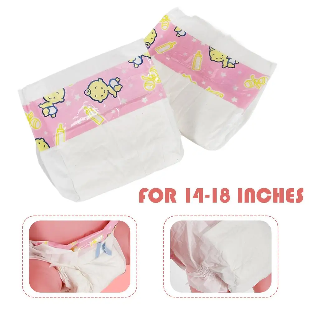 10pcs Diapers Baby Dolls Play House Diapers For 14-18 Inch Bebe Doll Accessories Toy Child Toy Gift Baby Dolls Decorate