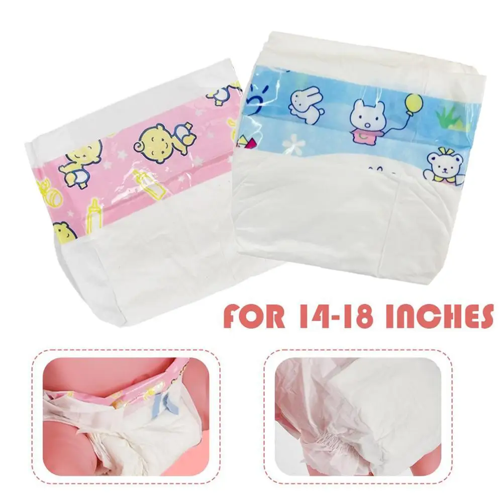 10pcs Diapers Baby Dolls Play House Diapers For 14-18 Inch Bebe Doll Accessories Toy Child Toy Gift Baby Dolls Decorate
