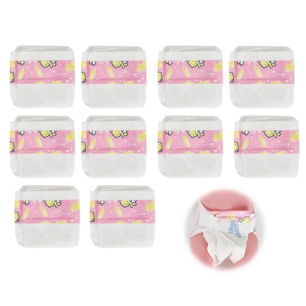 10pcs Diapers Baby Dolls Play House Diapers For 14-18 Inch Bebe Doll Accessories Toy Child Toy Gift Baby Dolls Decorate