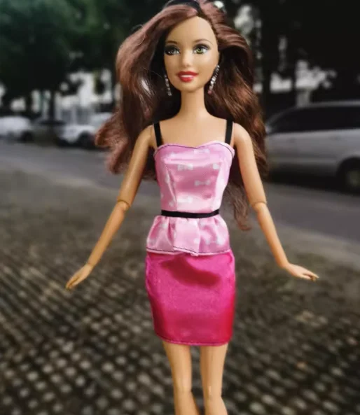 New style Toy accessories pink pretty dress clothes for 1/6 Scale BB FR Dolls